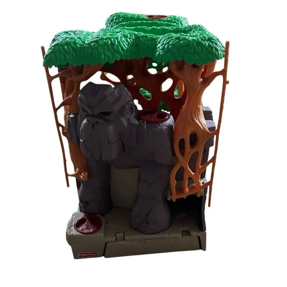 Fisher Price Imaginext Gorilla Mountain Jungle With Hippo & Some Accessories